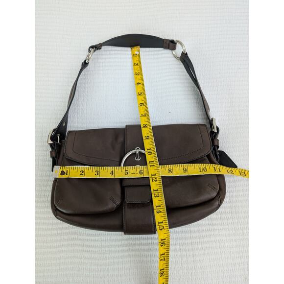 Vintage COACH Soho Leather Pocket Flap Y2K Chocolate Brown Shoulder Bag 3653 - Picture 15 of 16